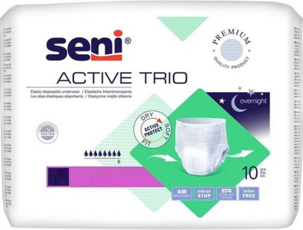 Seni Active Trio Medium - 8 pakken van 10 stuks