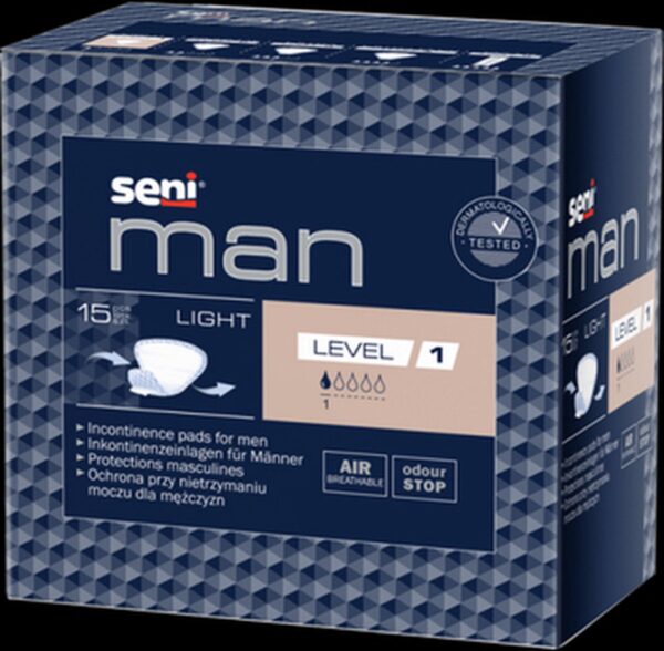 Seni Man Light Level 1 - 36 paquets de 15 protections