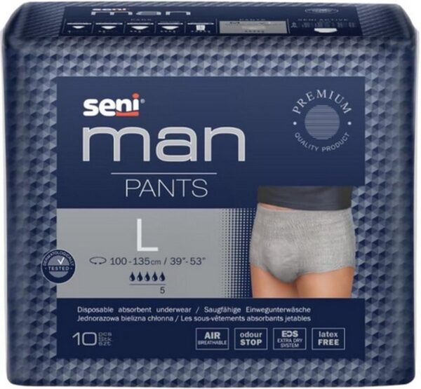 Seni Man Pants Large - 8 pakken van 10 stuks