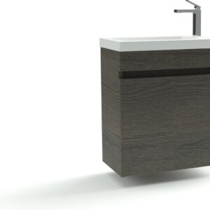 Serie Ivreo - Badkamermeubel / Toiletmeubel - 45x28x55 cm - Houtnerf Grijs - MDF - Modern