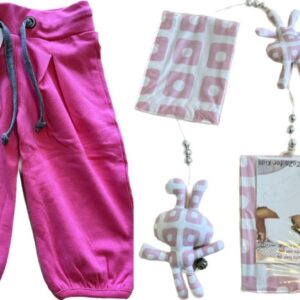 Setje - Billy Lilly - broek - babykleding - roze - meisjes + boxmobiel - roze 2