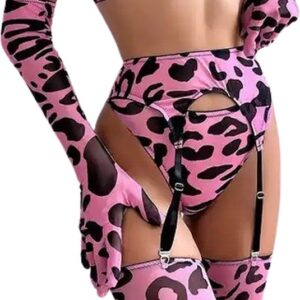 Sexy Leopard lingerie set - Large