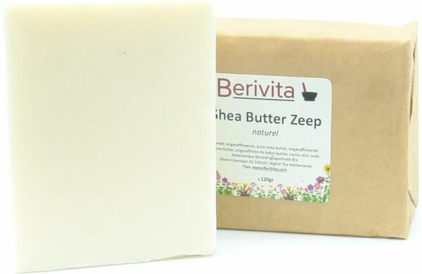 Shea Butter Zeep Naturel 120gr - Natuurlijke Sheabutter zeep op basis van ongeraffineerde, pure Shea Butter