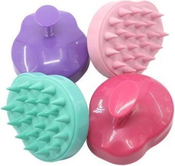 Siliconen haarborstel - SiliBorstel - Silicone hairbrush - Anti-roos - Hoofdhuidverzorging - Massage- Borstel - Gezond Haar - Haarverzorging- Massageborstel- Paars