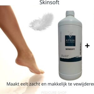 Skinsoft 1 liter + Eeltschraper - Eeltverweker - Nagelriemen - Eeltverwijdering - Skin Soft
