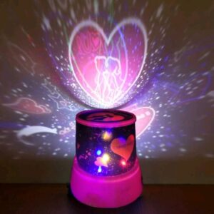 Slaapzacht - LED Projectielicht Nachtlampje Voor Kinderen - Met Hartpatroon - Hart Figuur - Grafisch Projectielicht Voor Baby - Peuter - Kinderkamer Roze.