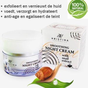 Slakken - Snail Anti-age Nachtcrème Bio - Met Jojoba&Shea Butter - 50ml