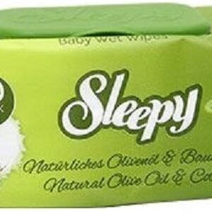 Sleepy Natuurlijke olijfolie en katoenen natte babydoekjes 80 stuks
