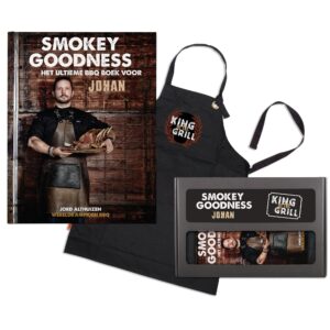 Smokey Goodness BBQ boek met naam en foto - Cadeaupakket