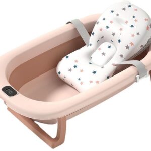 SoftSteps Babybadje 3 in 1 opvouwbaar - Inclusief badkussen - Thermometer ingebouwd