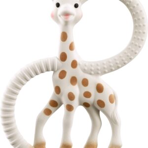 Sophie de giraf Bijtring Very Soft - Baby speelgoed - Kraamcadeau - Babyshower cadeau - 100% Natuurlijk rubber - In gerecyled geschenkdoosje met organic katoenen strikje - Vanaf 0 maanden - Bruin/Beige