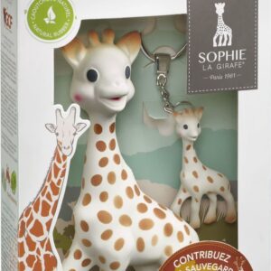 Sophie de giraf Save the Giraffes Cadeauset - Sophie de giraf & sleutelhanger - 100% Natuurlijk rubber - 2-Delig