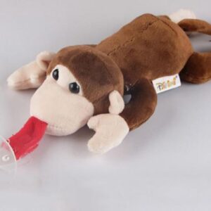 Speenknuffel Aapje, eco - vriendelijk, Speenknuffel pluche - Speenkoord pluche - Monkey Pacifier Holder with Detachable Plush Stuffed Animal Toy, (EXCLUSIEF SPEEN)