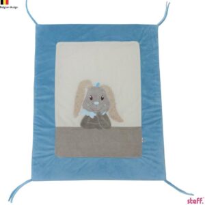 Steff konijntje blauw "Rabbit" - parktapijt - boxkleed - 95x75 cm