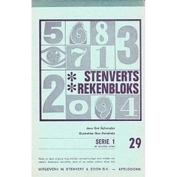 Stenverts Rekenbloks serie 1 deel 29 (zie omschrijving)