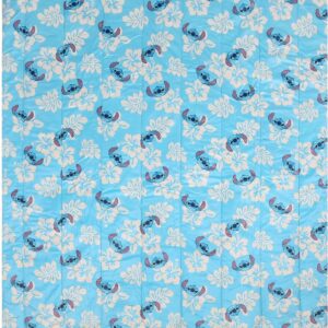Stitch Disney - Kinderdekentje, blauw-wit dekentje 120x150cm, OEKO-TEX