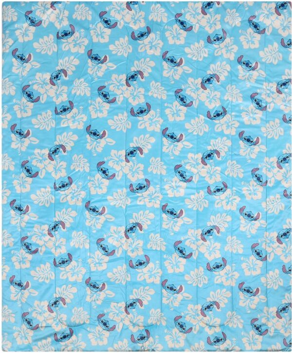 Stitch Disney - Kinderdekentje, blauw-wit dekentje 120x150cm, OEKO-TEX