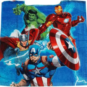 Strandlaken Avengers - Blauw - Badponcho - Badcape - Kinderdoek - Omslagdoek kinderen - Handdoek - Beach cape - zonder capuchon - 50 x 100 cm (Marvel Avengers)