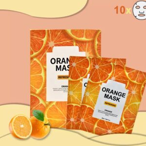 Summer Girl - Sheet Mask - Orange/Sinaasappel - Gezichtsmasker - 10 stuks