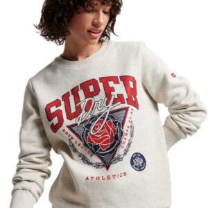 Superdry Vintage Franchise Sweatshirt Beige XS Vrouw