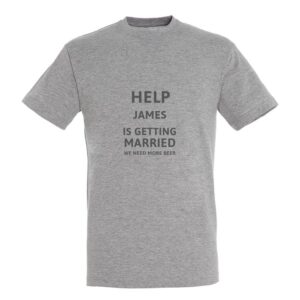 T-shirt voor mannen bedrukken - Grijs - L