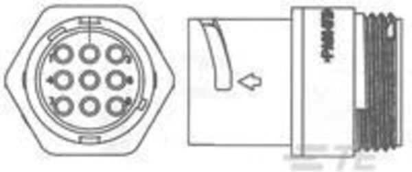 TE Connectivity 1445825-3 Ronde connector Stekker, inbouw Serie (ronde connectors): CPC Totaal aantal polen: 9 1 stuk(s