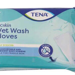 TENA Proskin Wet Wash Gloves Milde Geur, 8 stuks . Voordeelbundel met 2 verpakkingen