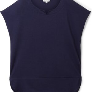 TOM TAILOR T-shirt fabric mix Dames T-shirt - Maat L