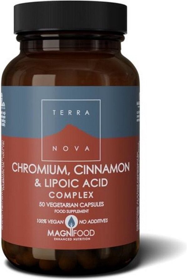 Terranova Chromium, cinnamon & lipoic acid complex Inhoud: 100 capsules