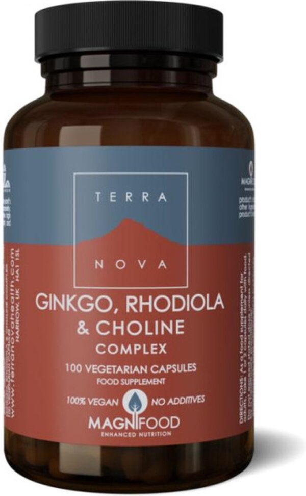 Terranova Ginkgo, rhodiola & choline complex Inhoud: 100 capsules