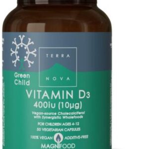 Terranova Green child vitamin D3 400 IU Inhoud: 50 vcaps