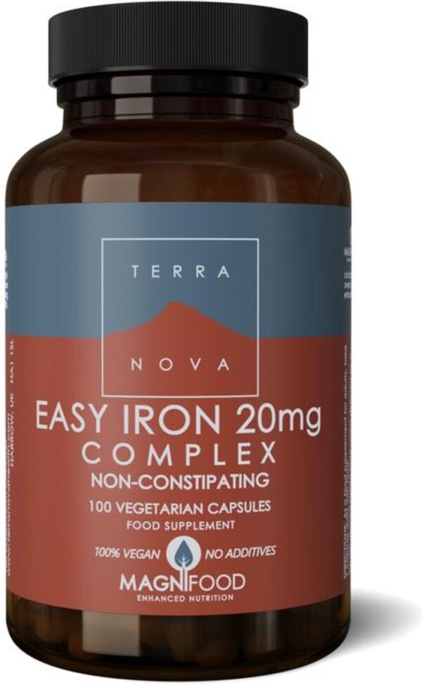 Terranova Omschrijving: Easy iron 20 mg complex Inhoud: 100 capsules