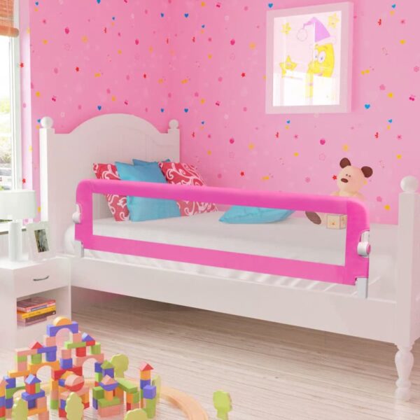 The Living Store Bedhekje - roze polyester - 150 x 36.5 x 42 cm - geschikt voor kinderen van 18 maanden tot 5 jaar