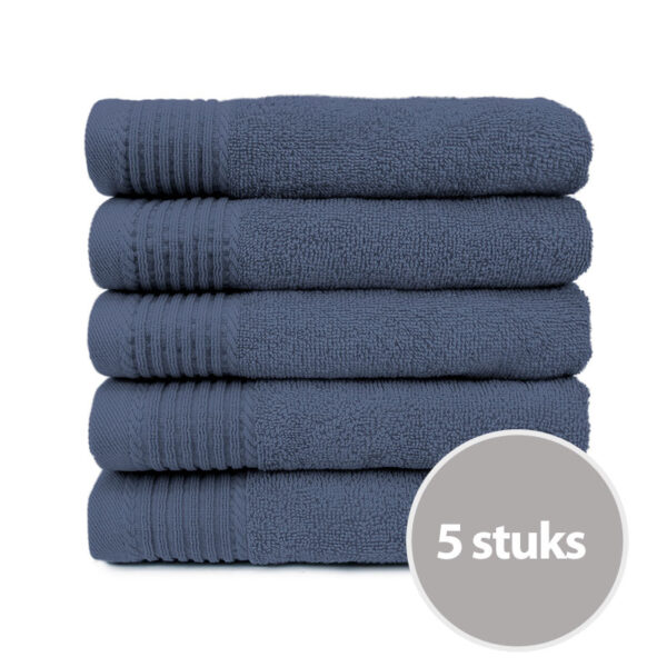 The One Badhanddoek 450 gram 70x140 cm Faded Denim (5 stuks)