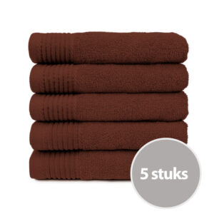 The One Handdoek 450 gram 50x100 cm Brown (5 stuks)