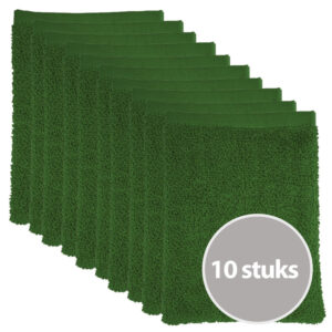 The One Voordeelpakket Washandjes Groen - 10 stuks