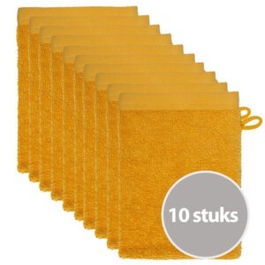 The One Voordeelpakket Washandjes Honey Yellow - 10 stuks