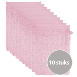 The One Voordeelpakket Washandjes Light Pink - 10 stuks