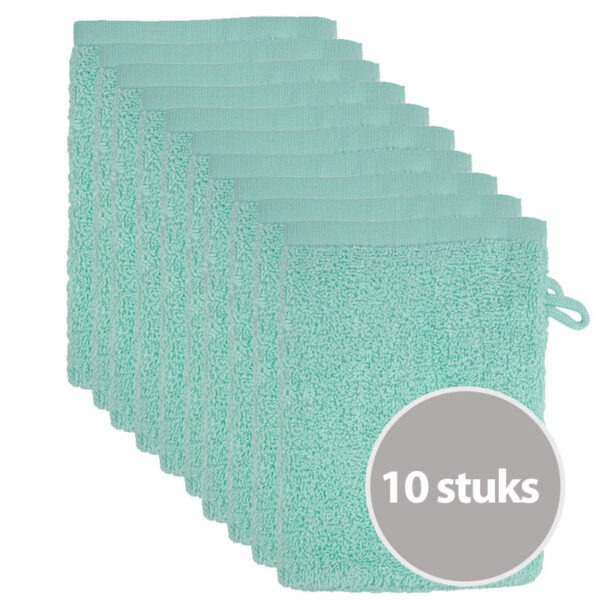 The One Voordeelpakket Washandjes Mint - 10 stuks