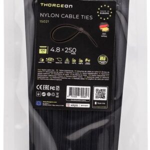 Throgeon Ties 4.8x250 black (100 pcs)