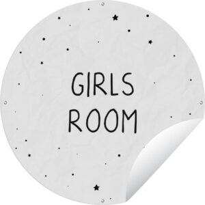 Tuincirkel Quotes - Girls room - Meisjes - Kind - Spreuken - 60x60 cm - Ronde Tuinposter - Buiten