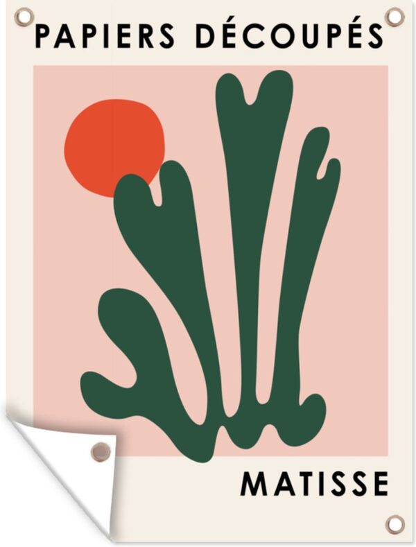 Tuinposter - Tuindoek - Tuinposters buiten - Matisse - Kunst - Abstract - Zon - 90x120 cm - Tuin