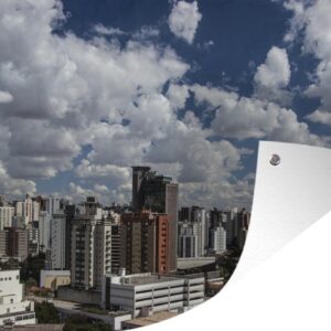 Tuinposters buiten De grote stad Belo Horizonte in Brazilië - 90x60 cm - Tuindoek - Buitenposter