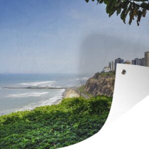 Tuinposters buiten Strandlandschappen van Lima - 90x60 cm - Tuindoek - Buitenposter