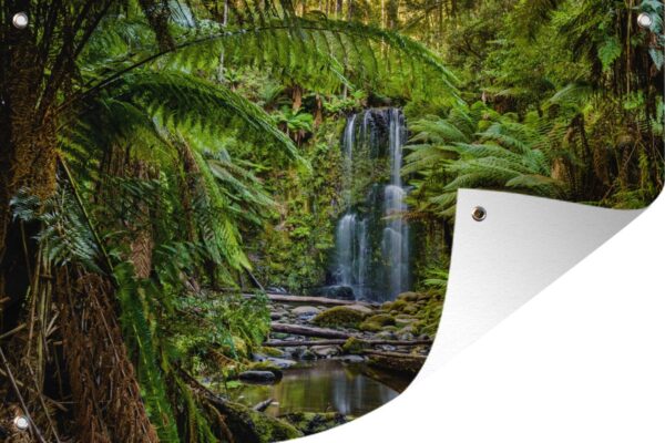 Tuinposters buiten Watervallen diep in de regenwouden van Victoria - 90x60 cm - Tuindoek - Buitenposter