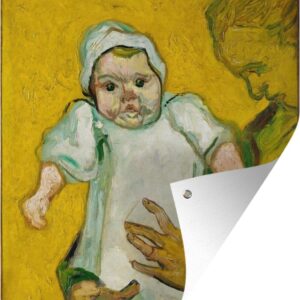 Tuinschilderij Madame Roulin en haar baby - Vincent van Gogh - 60x80 cm - Tuinposter - Tuindoek - Buitenposter