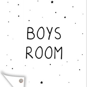 Tuinschilderij Quotes - Boys room - Spreuken - Jongens - Kind - 60x80 cm - Tuinposter - Tuindoek - Buitenposter