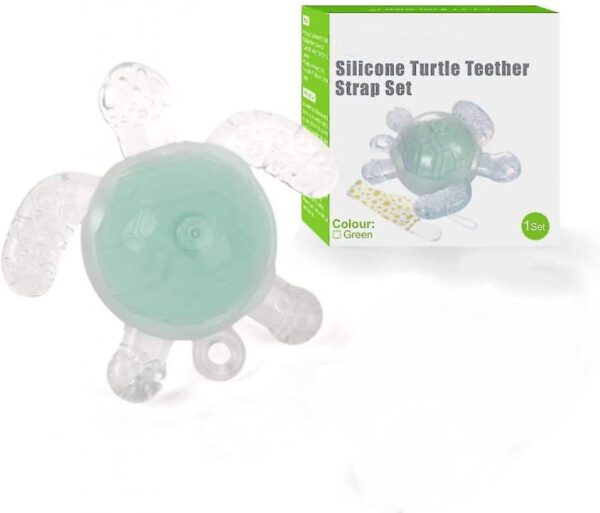 Turtle Baby Bijtring speelgoed - Baby bijtspeeltjes voor 3M+ Food Grade siliconen bijtring voor rustgevende tandjes Baby pijnlijk tandvlees bijtringen voor baby's - groen