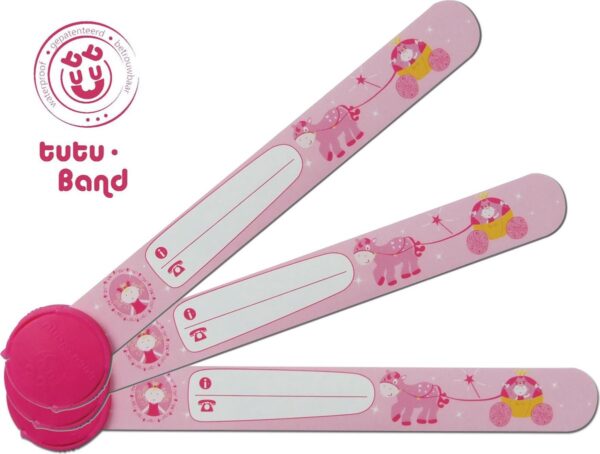 Tutu-Band® polsbandjes - Set van 2 SOS naambandjes voor kinderen - Meisjes