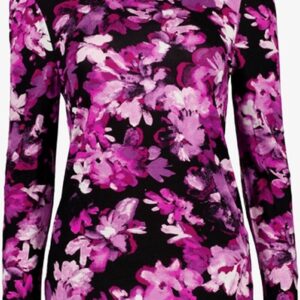 TwoDay dames coltrui met bloemenprint paars - Maat XL